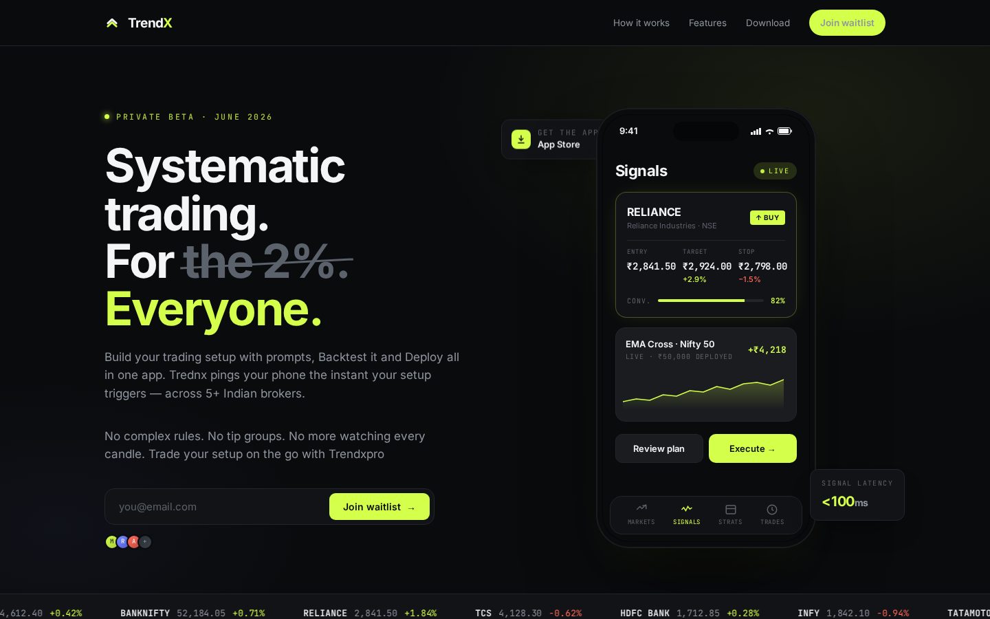 TrendX Homepage