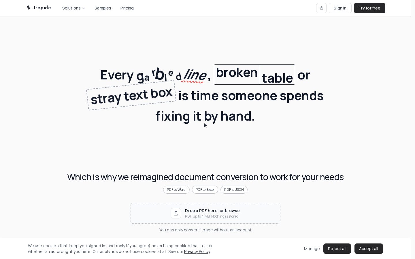 trepide Homepage