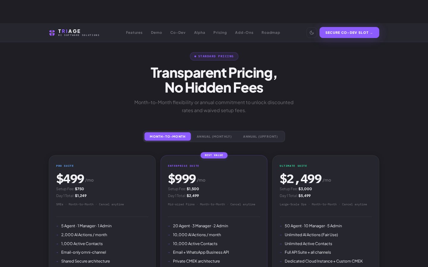 Triage Pricing