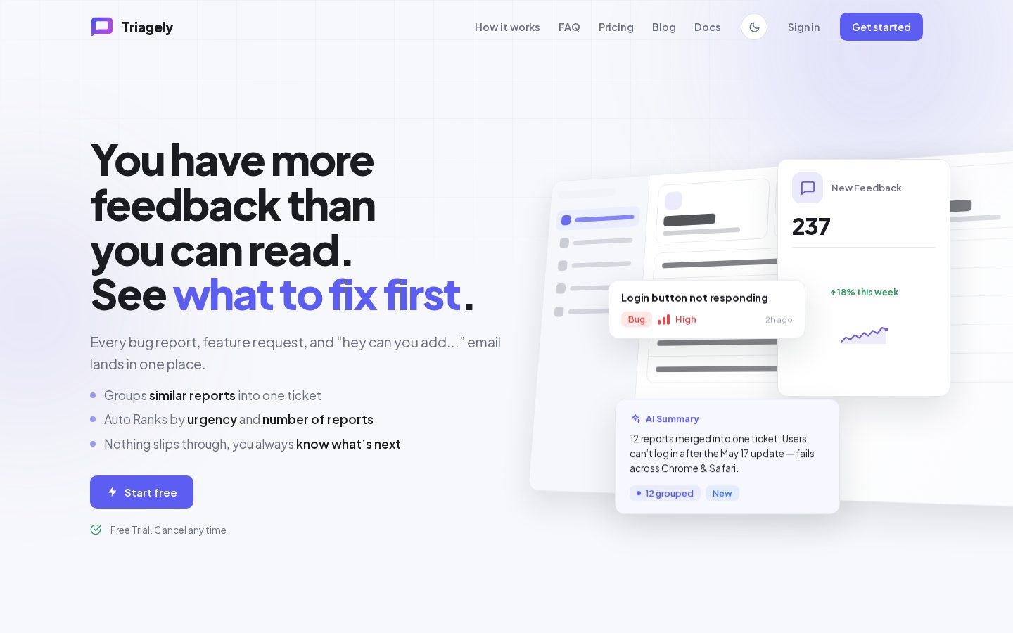 Triagely Homepage