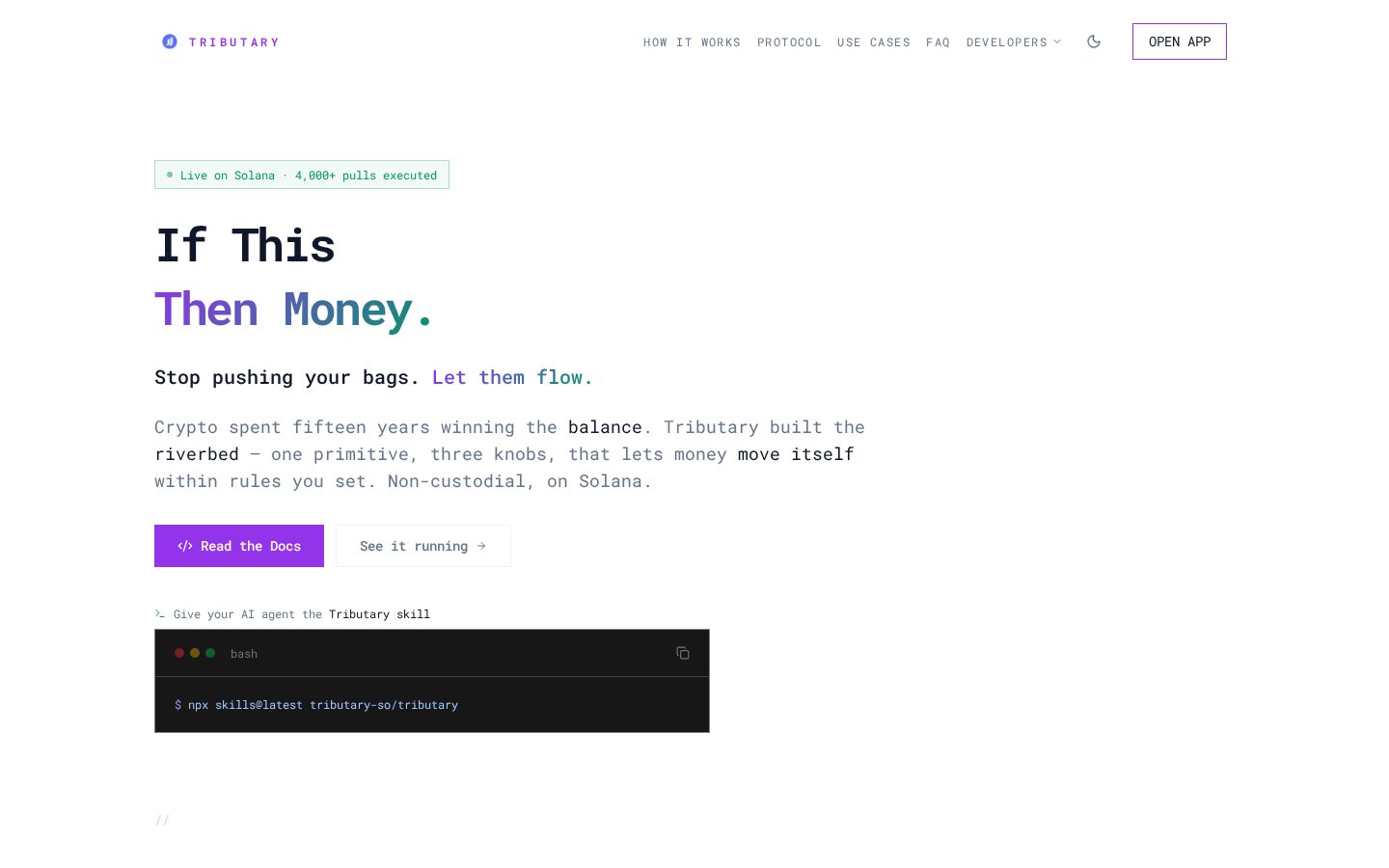 Tributary Homepage