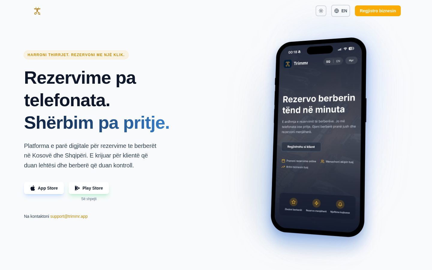 Trimmr Homepage