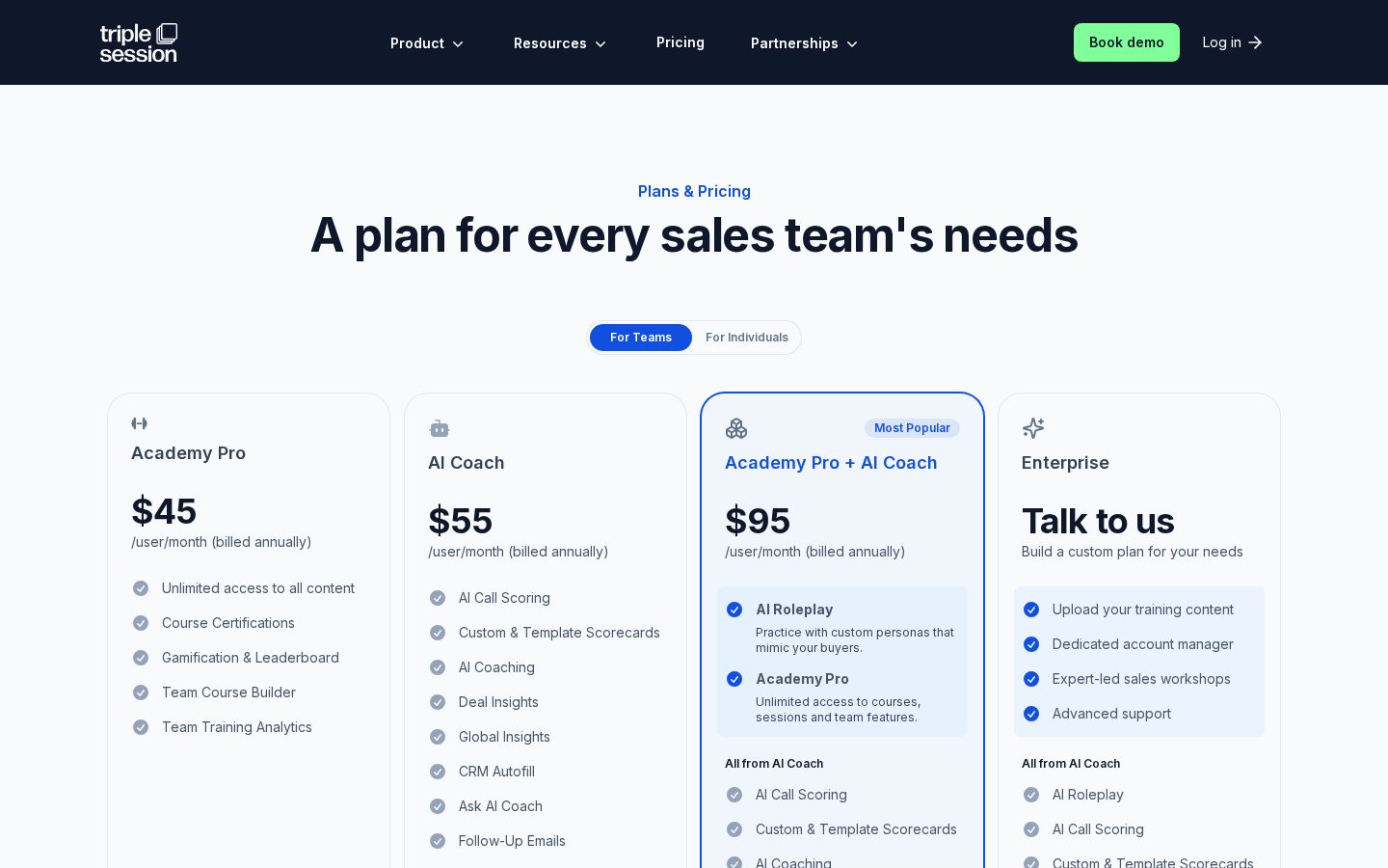 Triple Session Pricing
