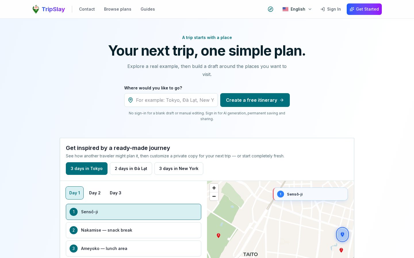 TripSlay Homepage
