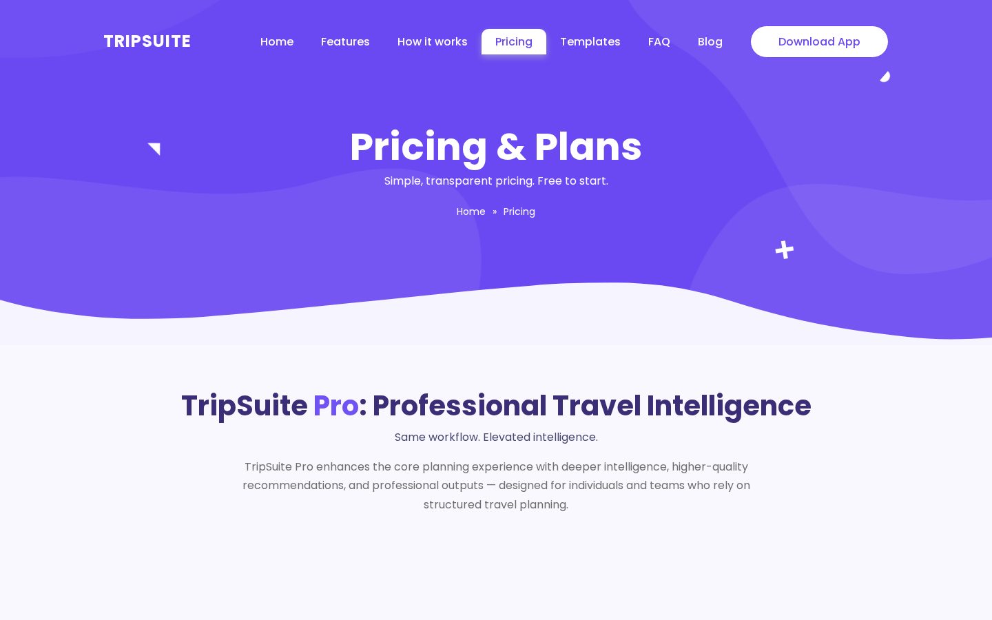 TripSuite Pricing