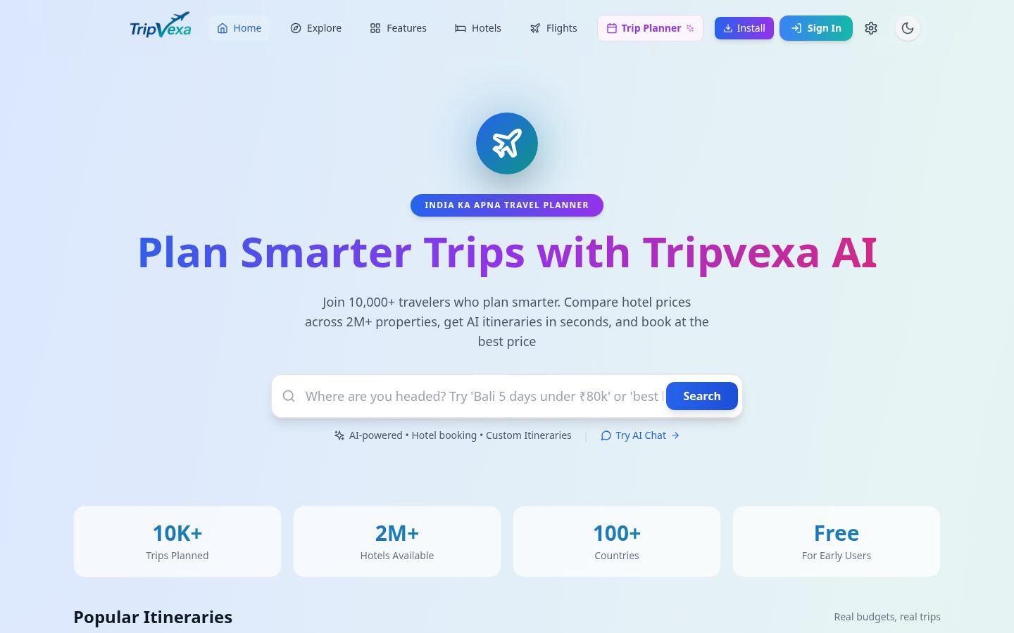 tripvexa Homepage