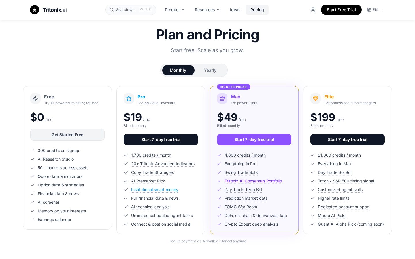 Tritonix.ai Pricing
