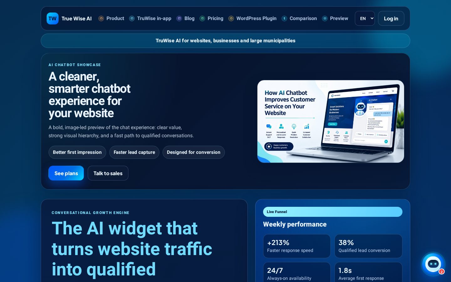 True Wise AI Homepage