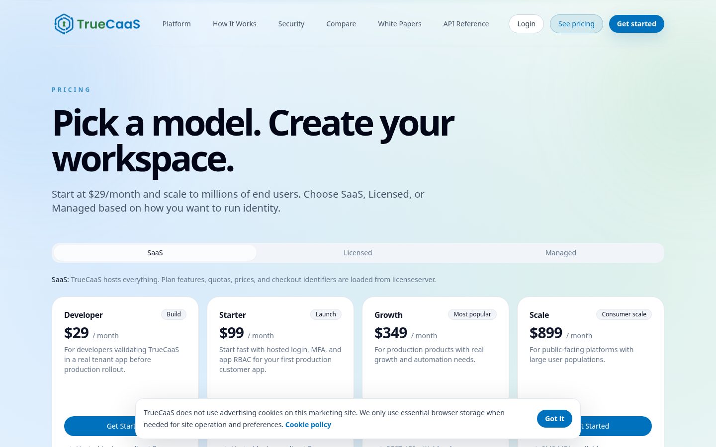 TrueCaaS Pricing