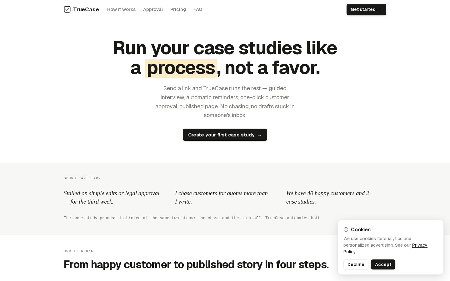 TrueCase Homepage