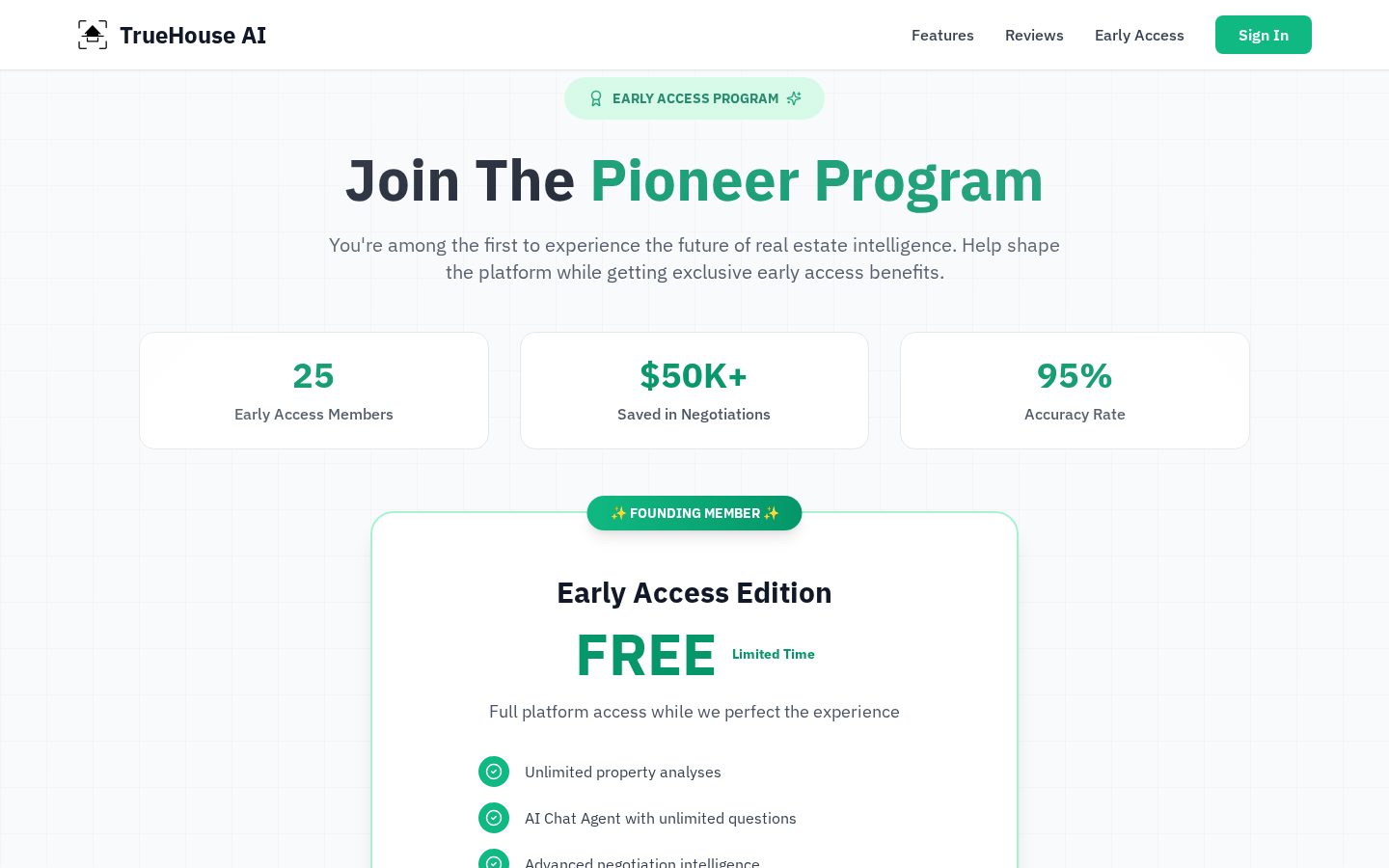 TrueHouse AI Pricing