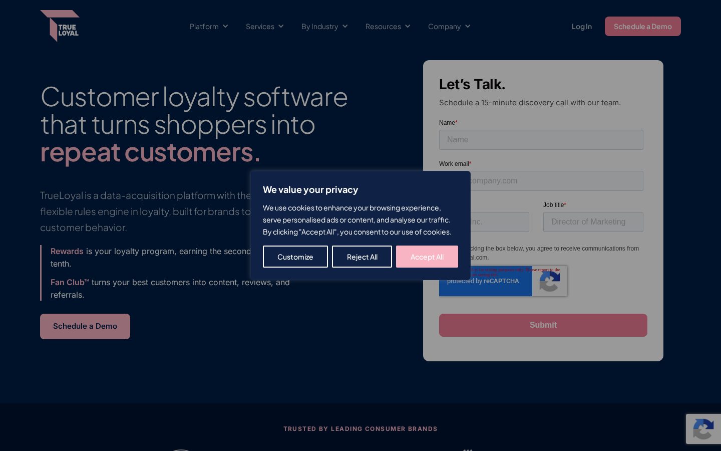 TrueLoyal Homepage