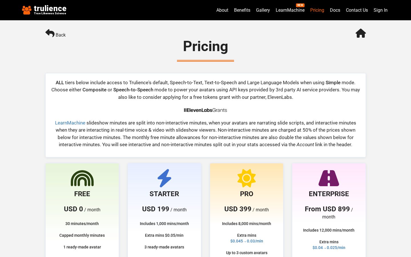 Trulience Pricing