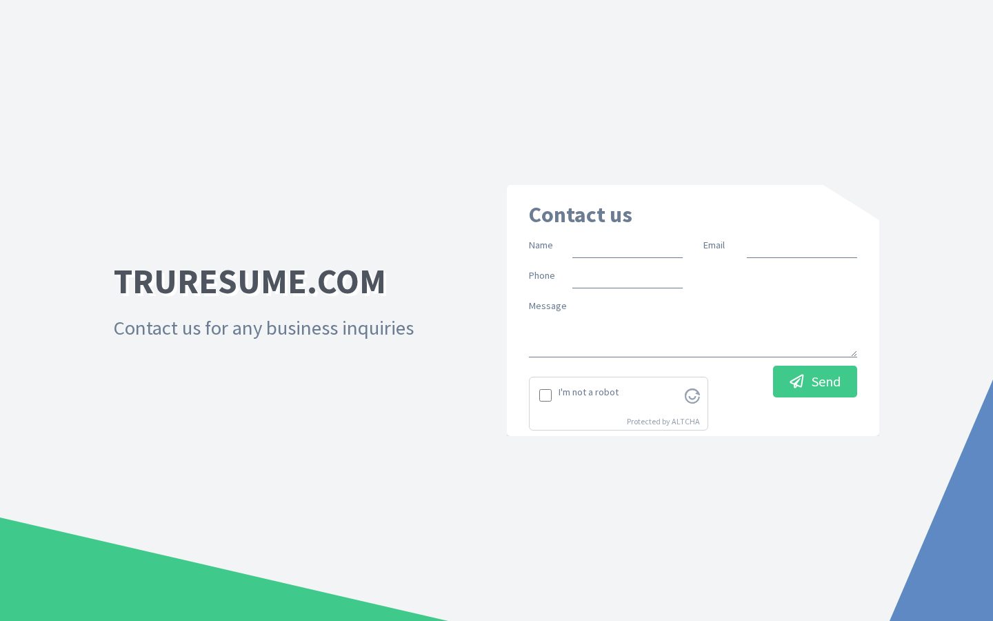 TruResume Homepage