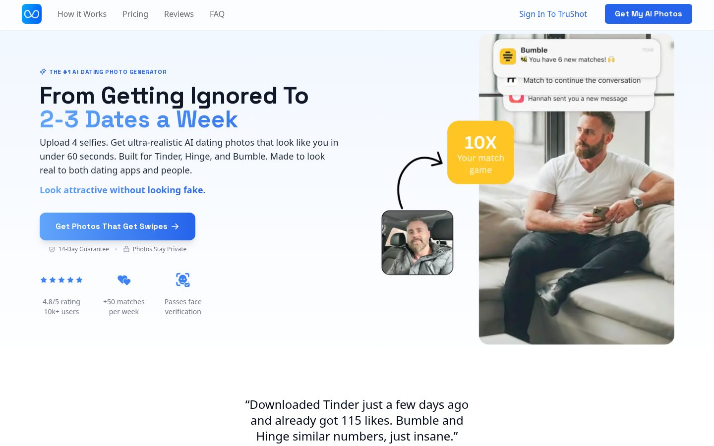 Trushot AI Homepage