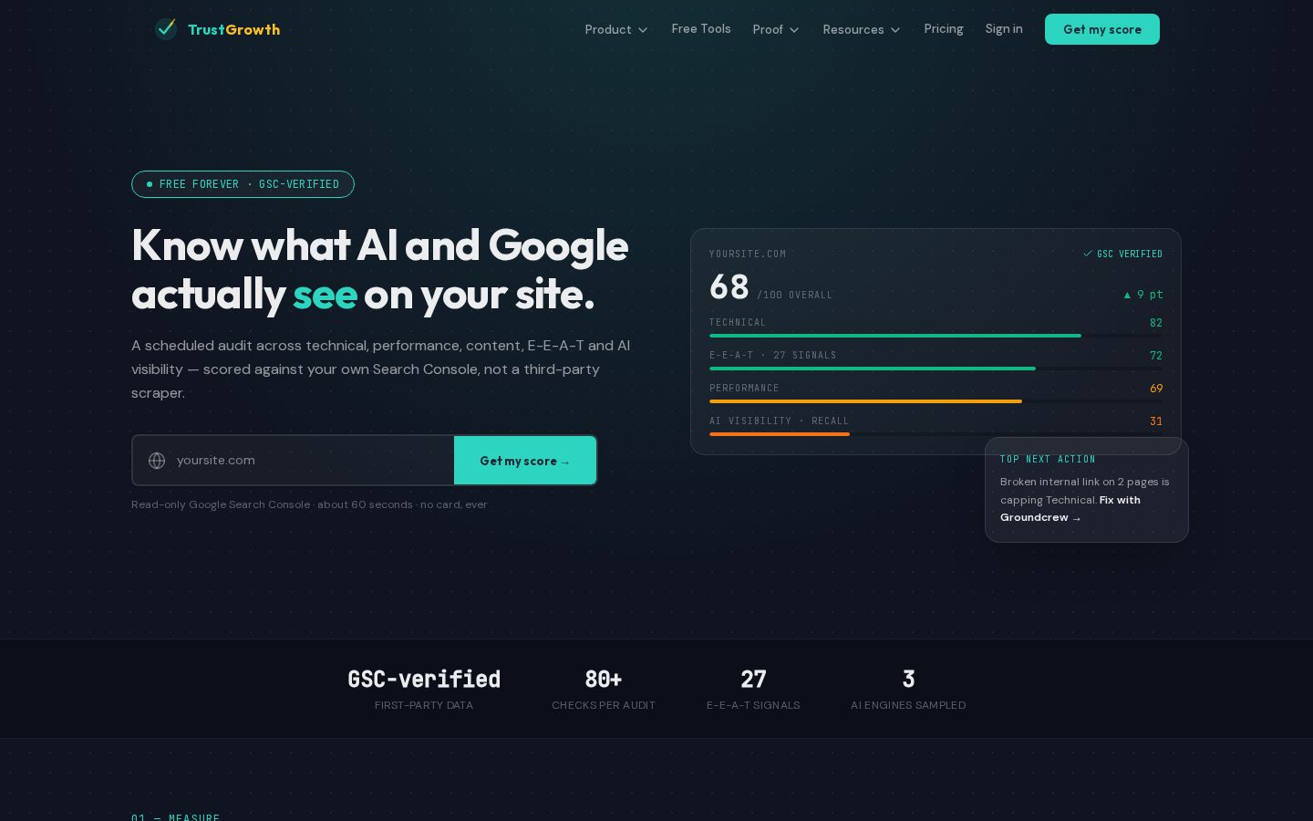 TrustGrowth Homepage