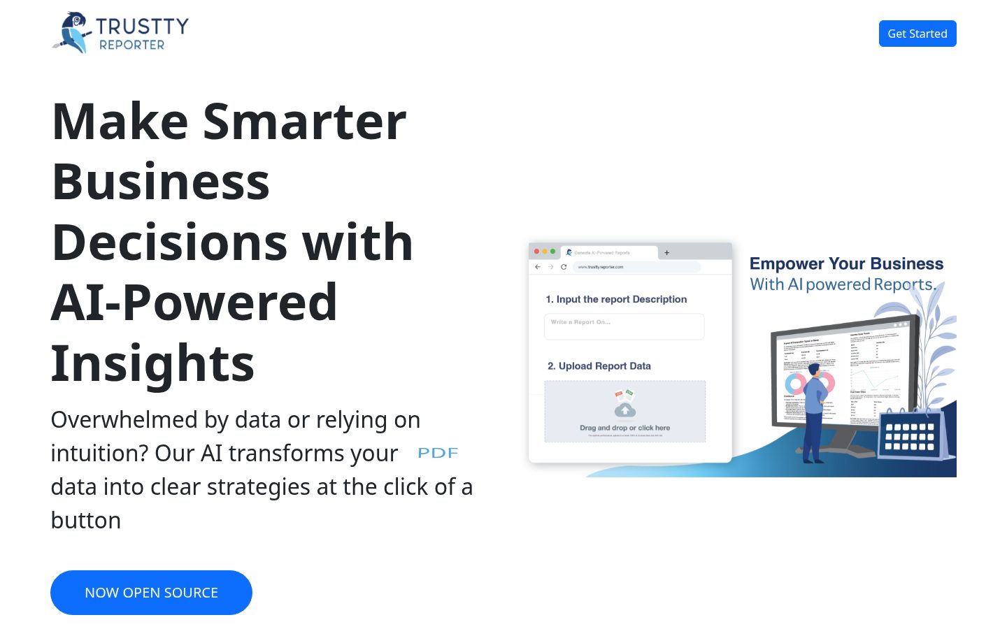 Trustty Reporter Homepage