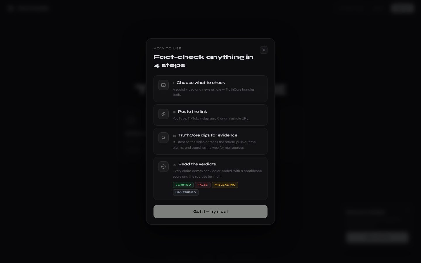 Truthcore Homepage