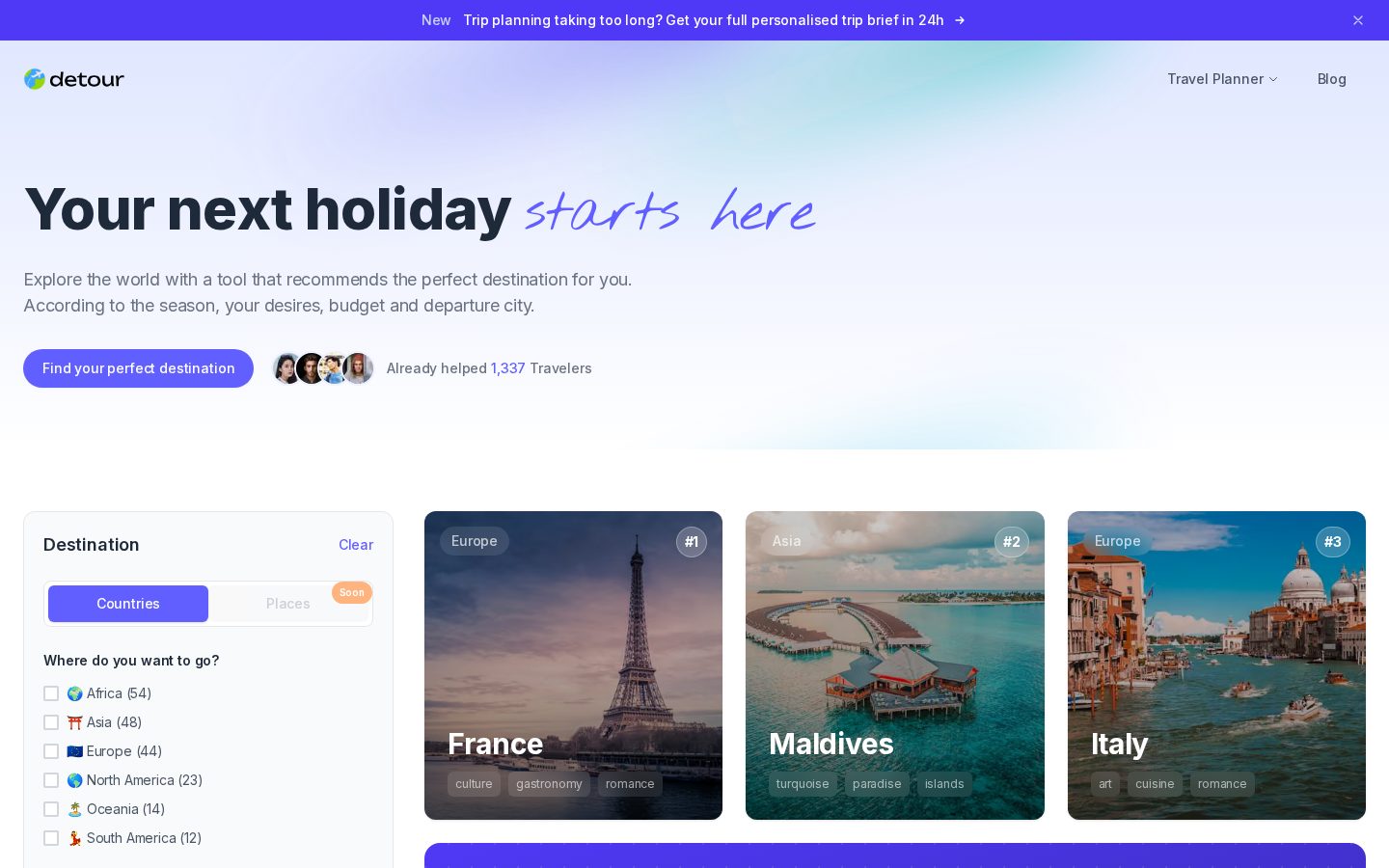 Try Detour Homepage