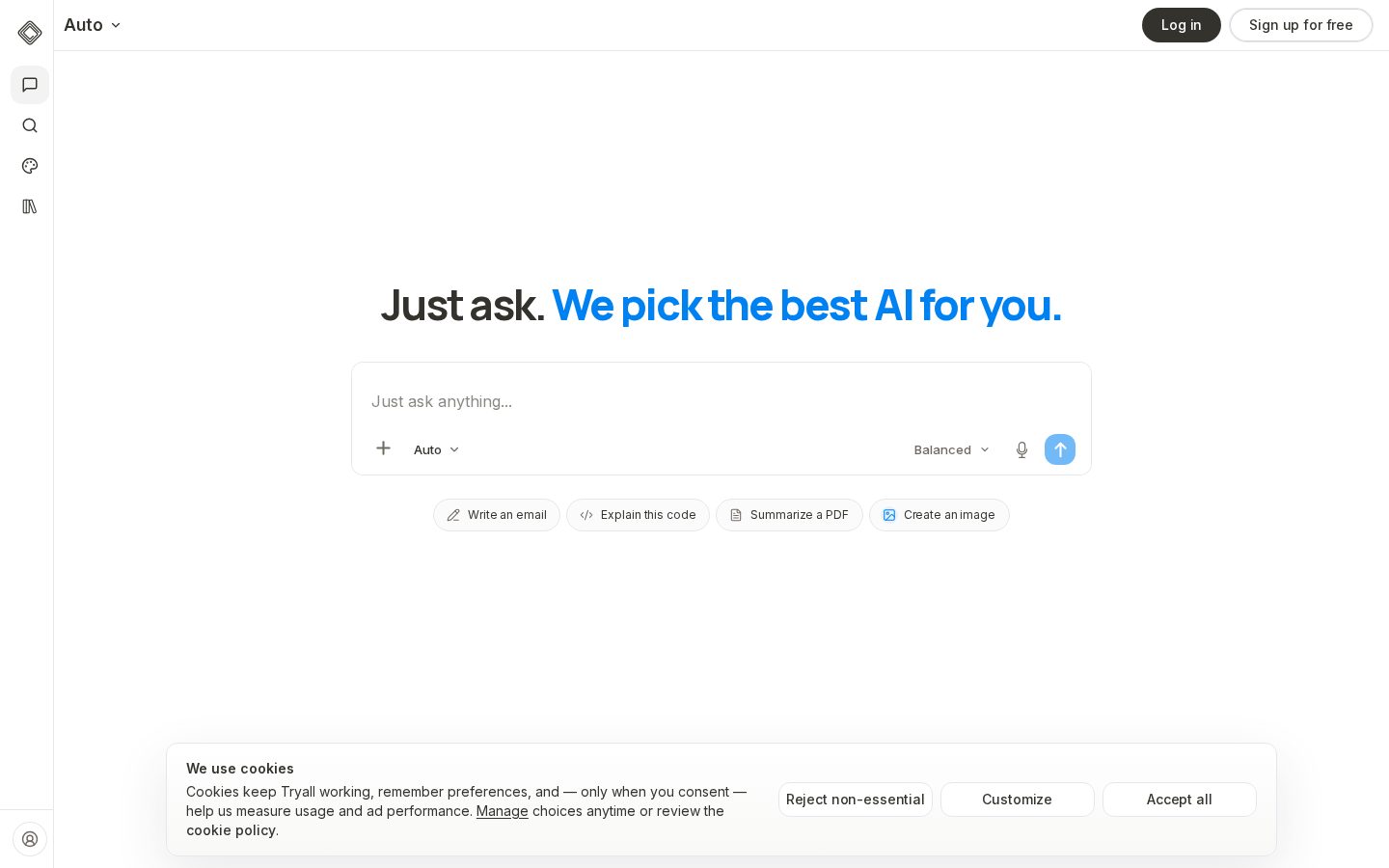 tryall.ai Homepage