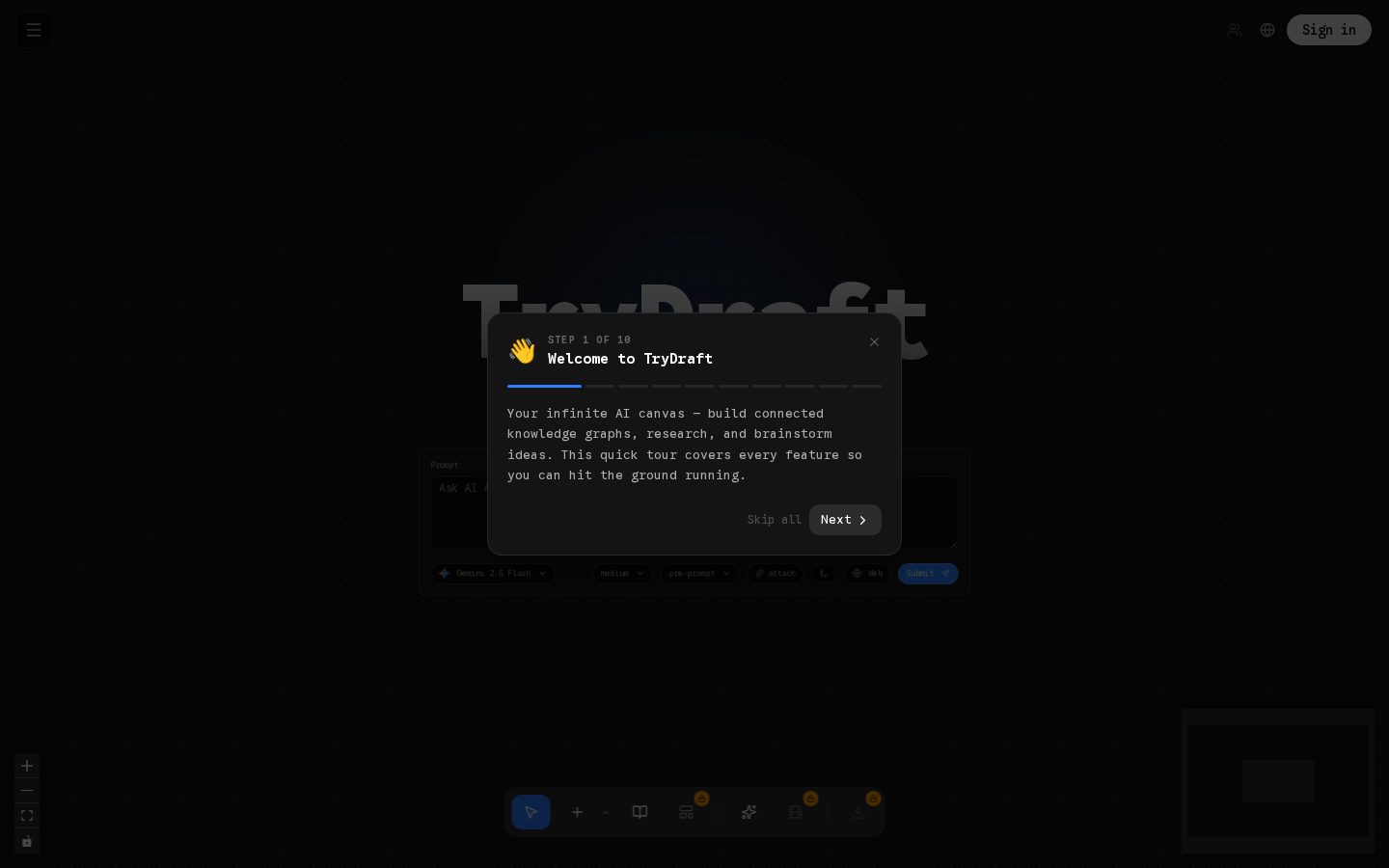 TryDraft Homepage