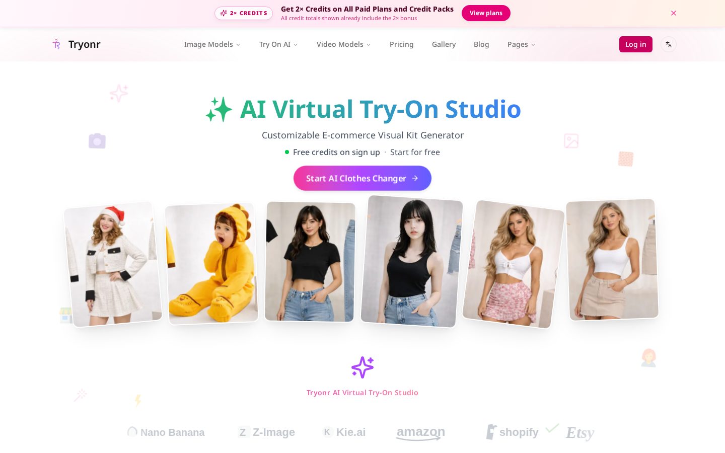 Tryonr Homepage