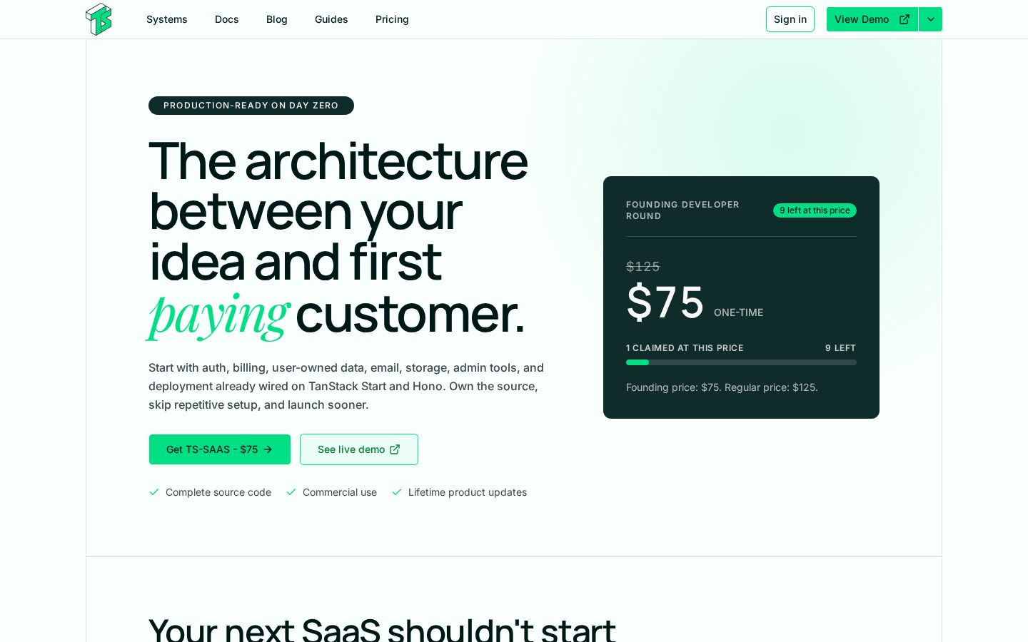 TS-SAAS Homepage