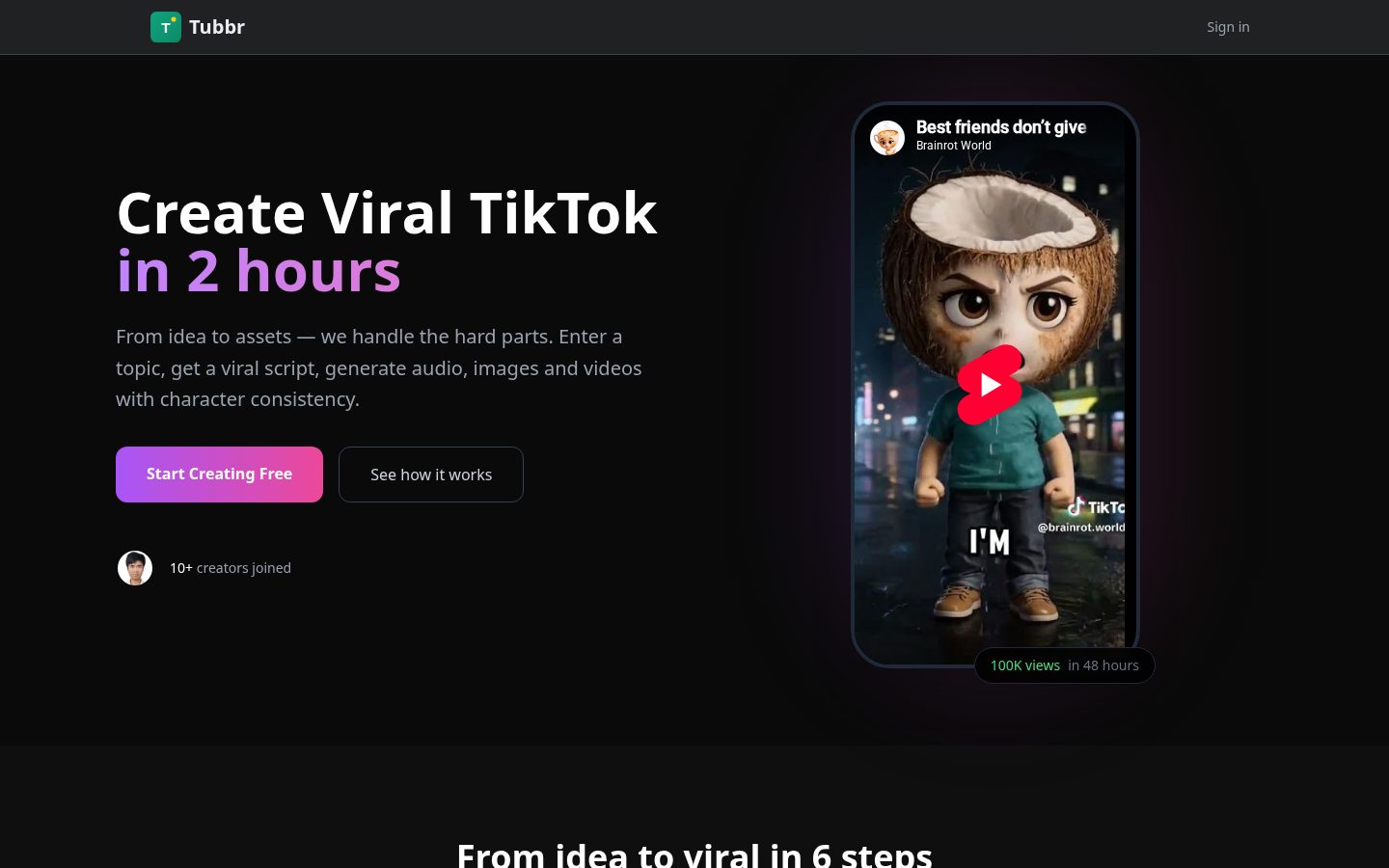 Tubbr Homepage