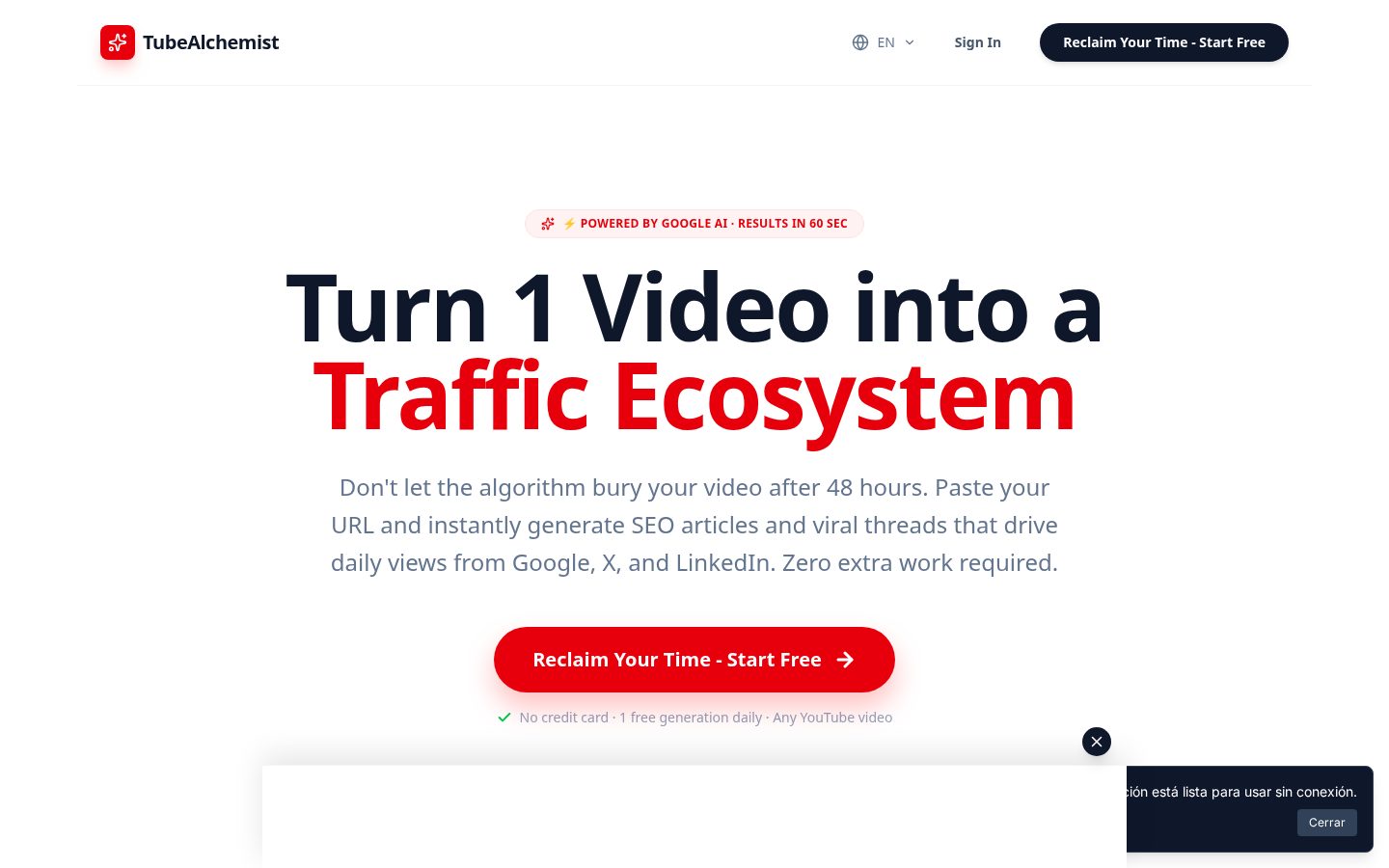 TubeAlchemist Homepage