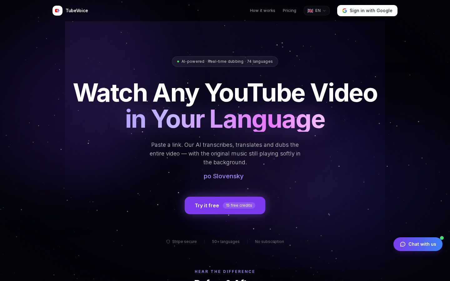 TubeVoice Homepage