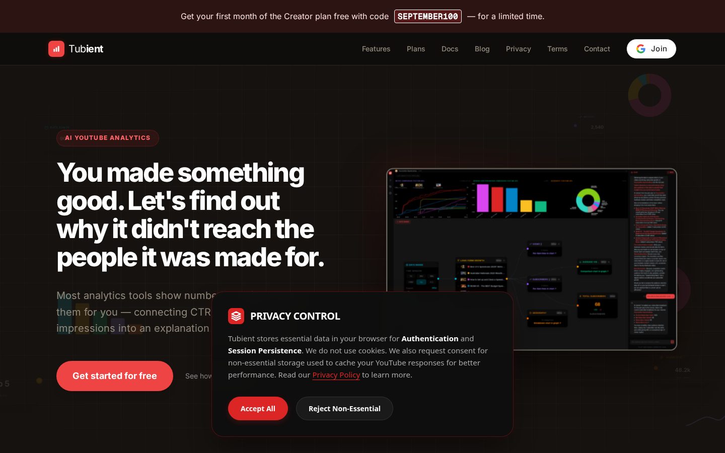 Tubient Homepage