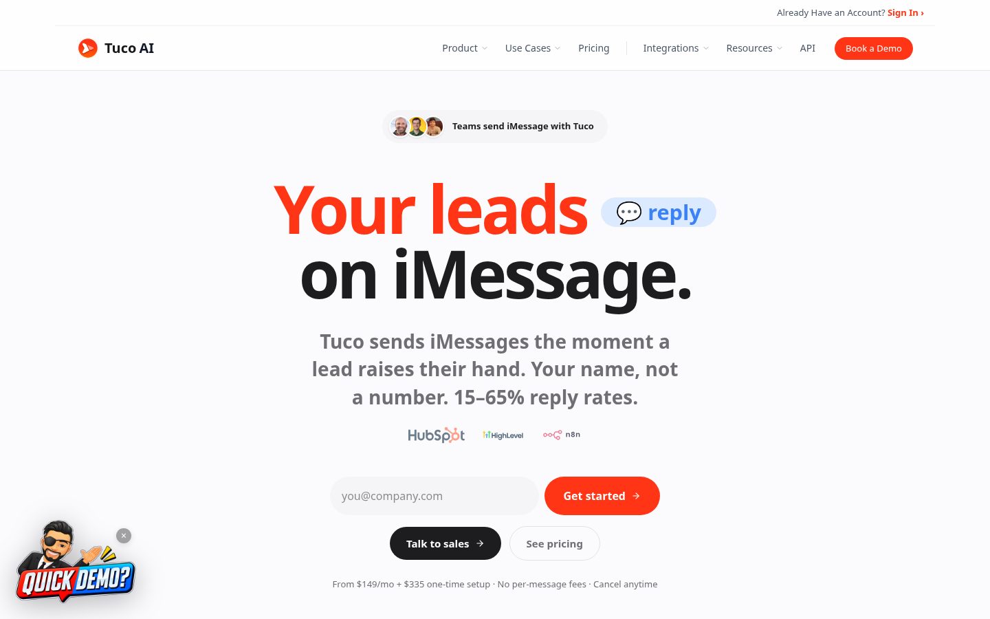 Tuco AI Homepage