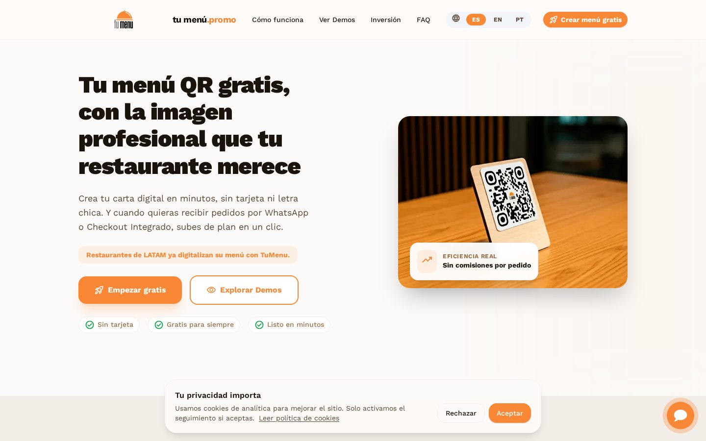 TuMenu Homepage