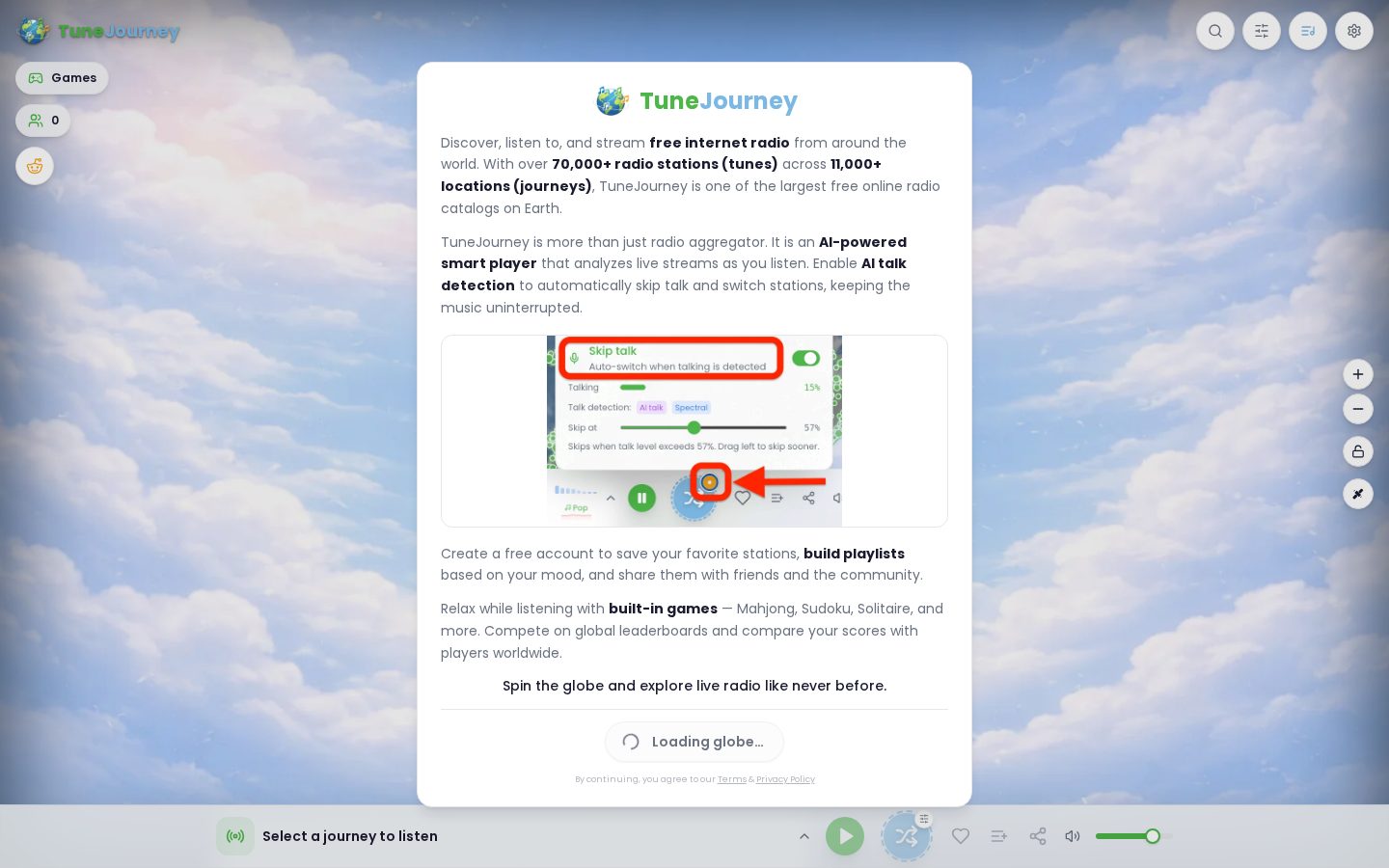 TuneJourney.com Homepage