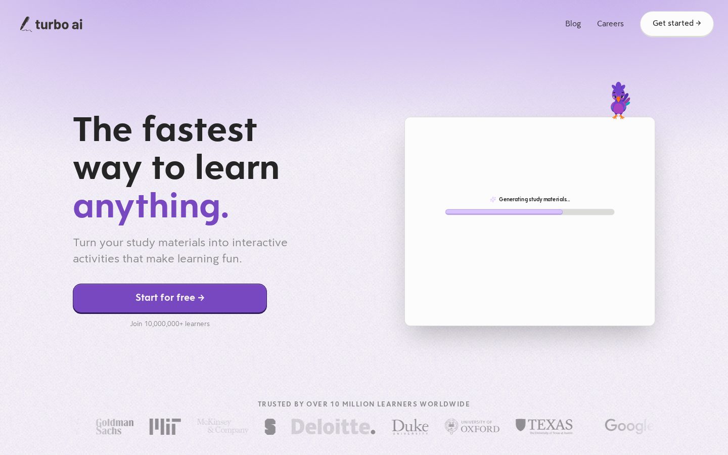 Turbo AI Homepage
