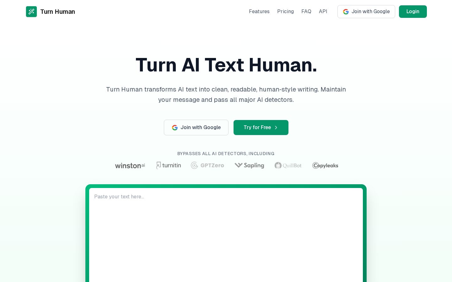 TurnHuman Homepage