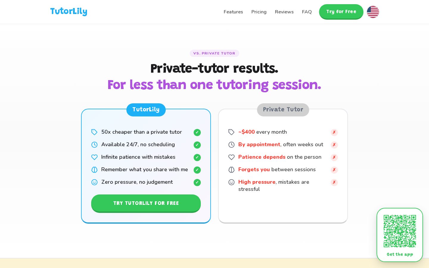 Tutor Lily Pricing