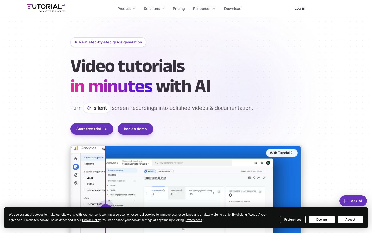 Tutorial AI Homepage