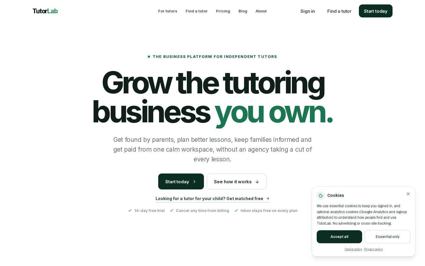 TutorLab Homepage
