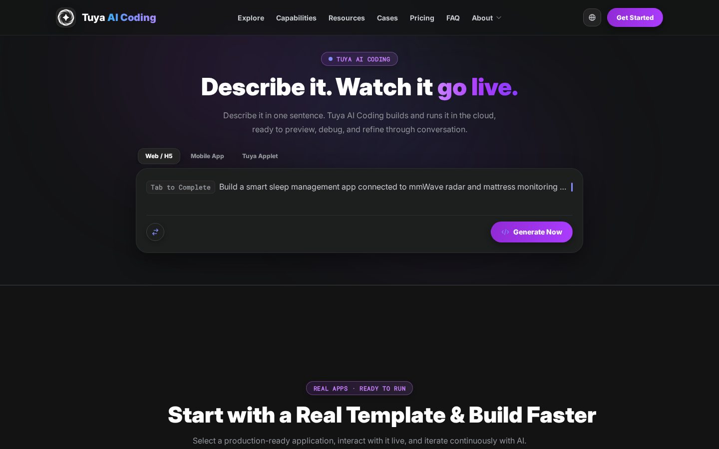 Tuya AI Coding Homepage