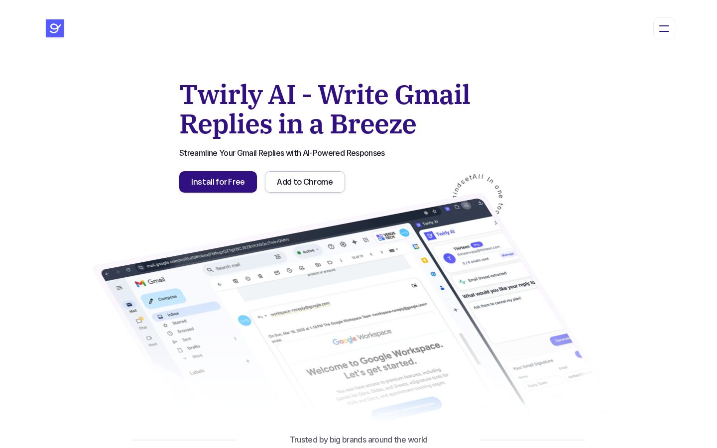 Twirly AI Homepage