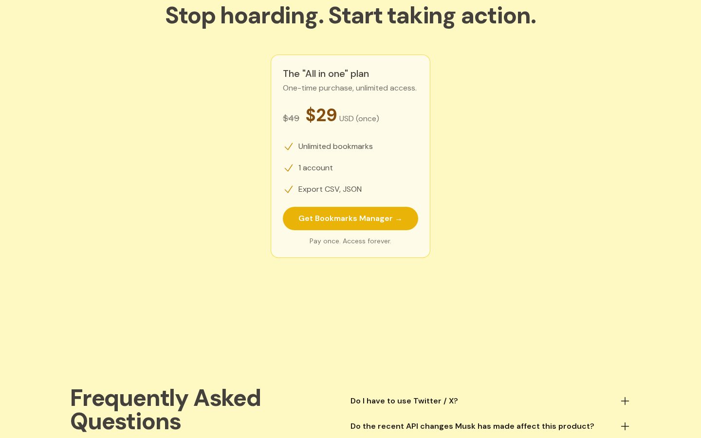 Twitter Bookmarks Pricing