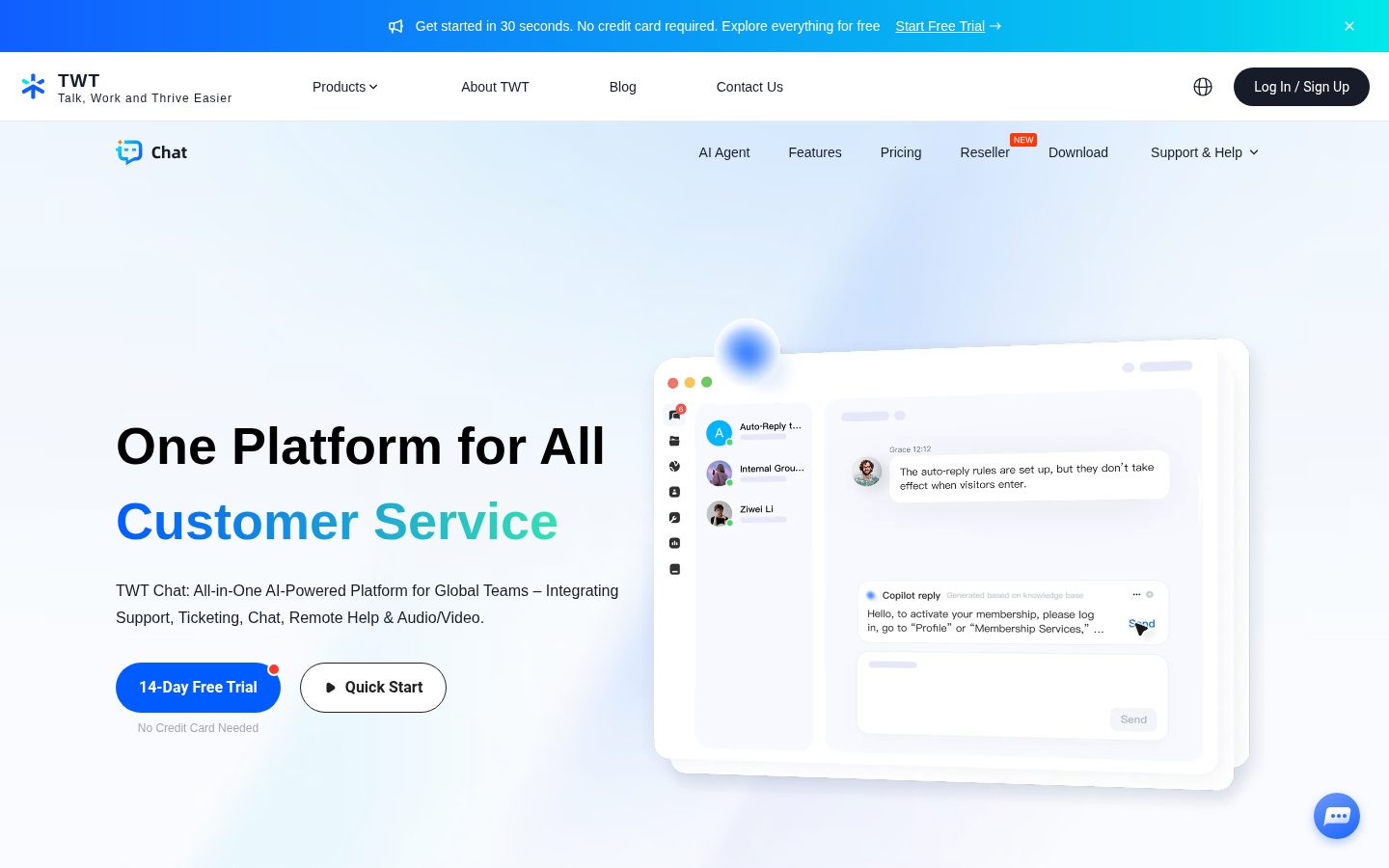 TWT Chat Homepage