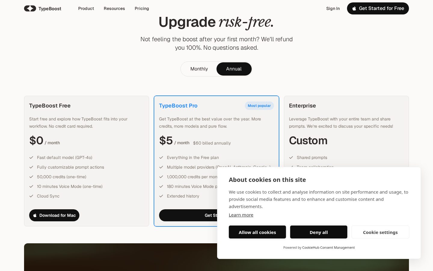 TypeBoost Pricing