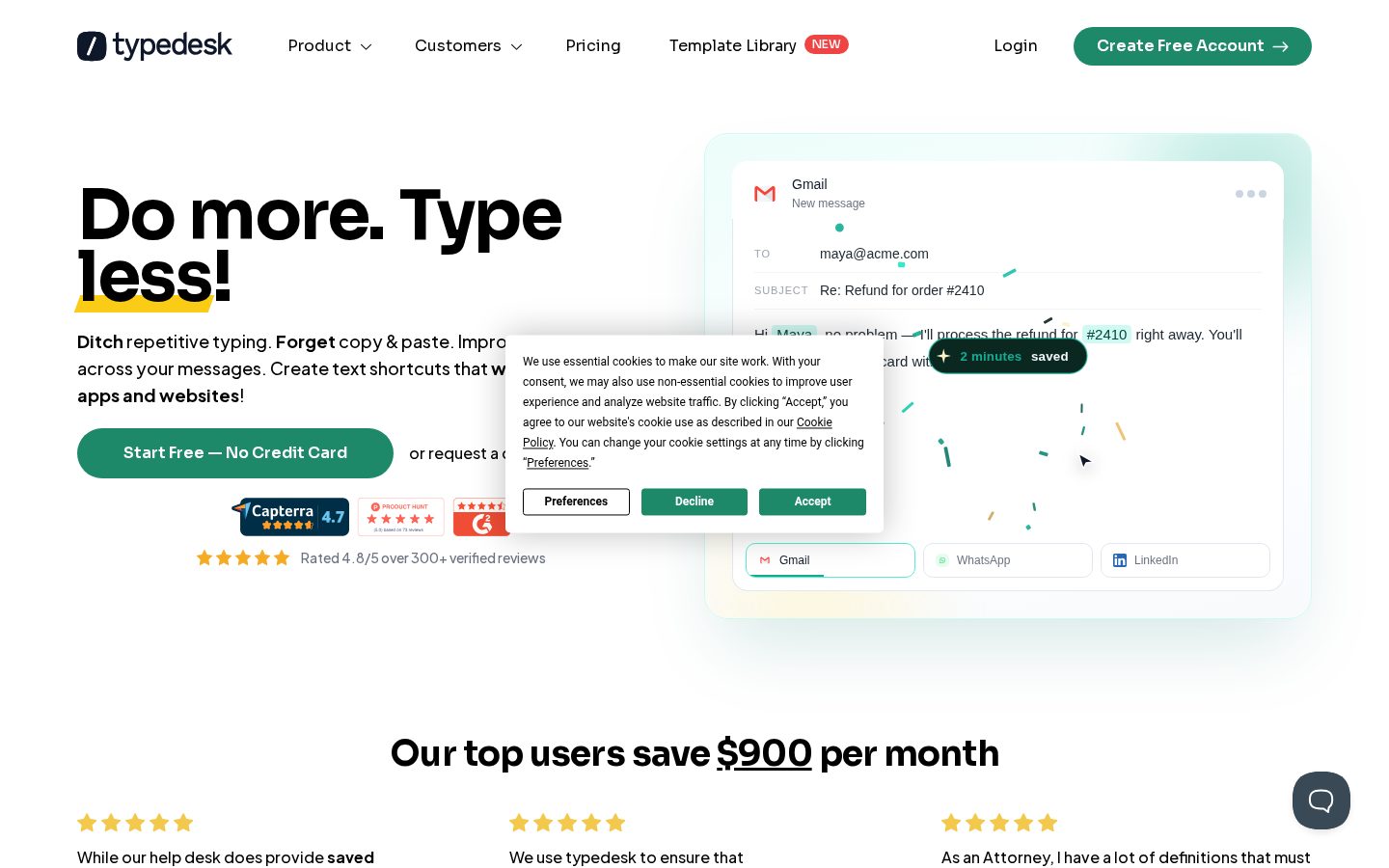 typedesk Homepage