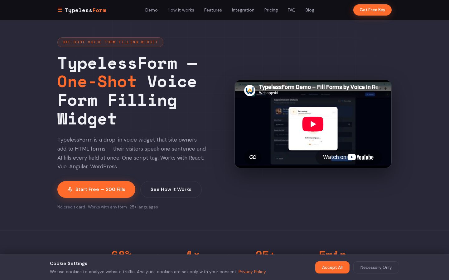TypelessForm Homepage