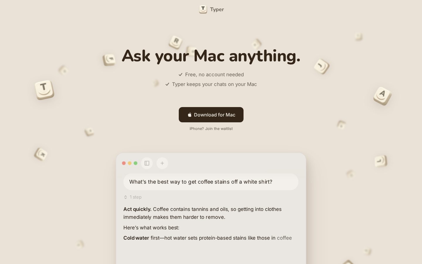 Typer Homepage