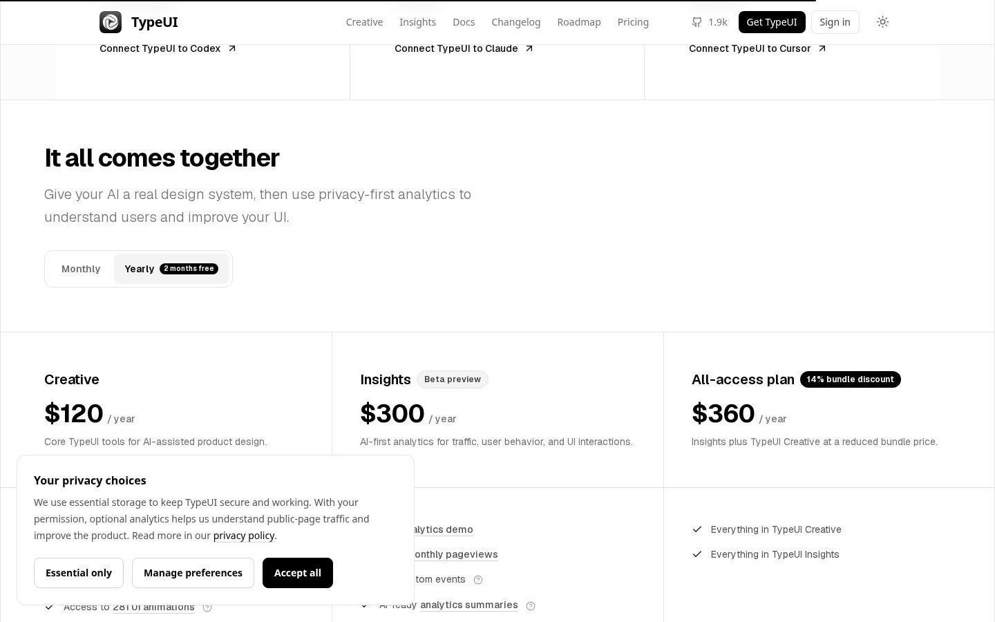 TypeUI Pricing