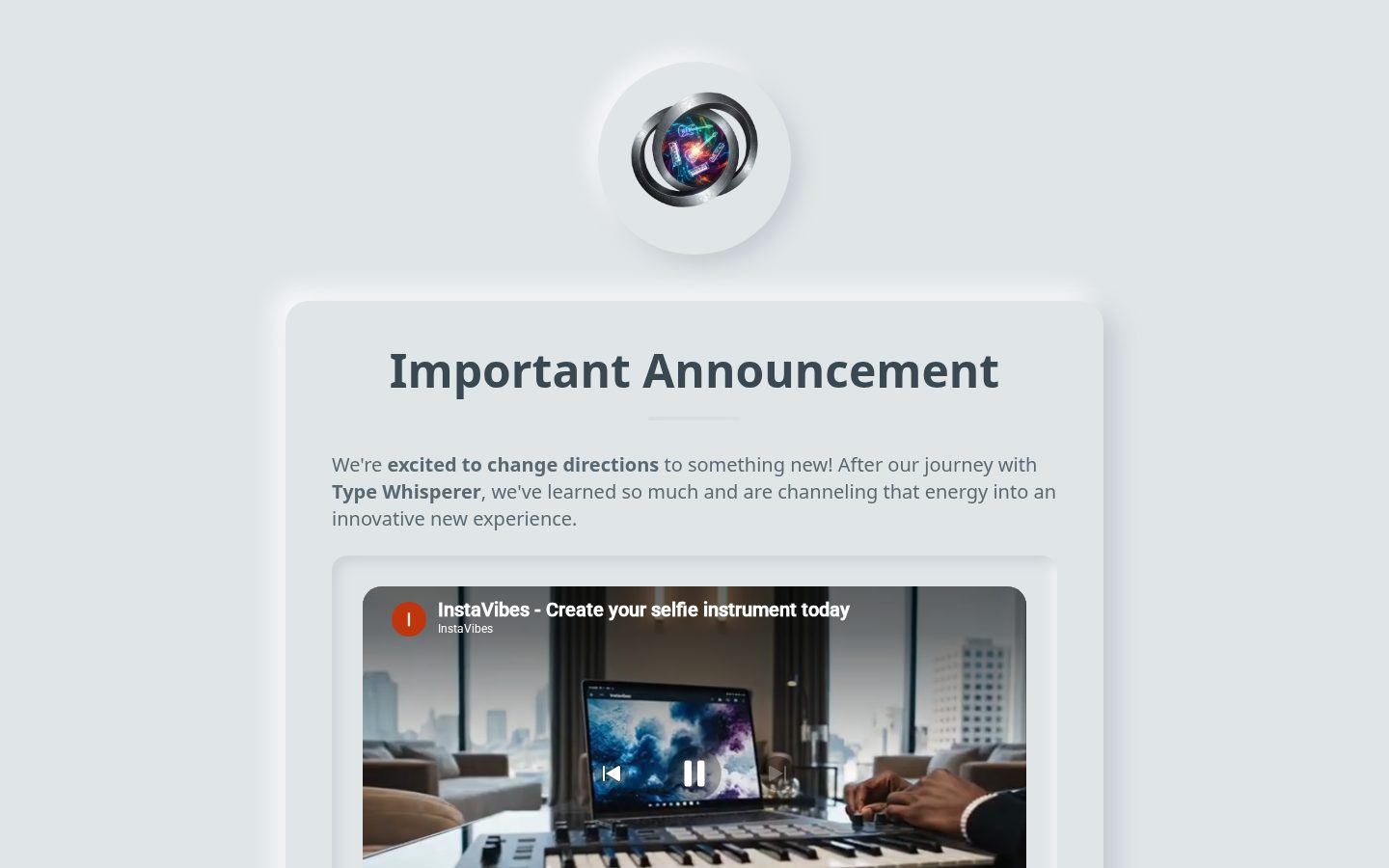 TypeWhisperer Homepage