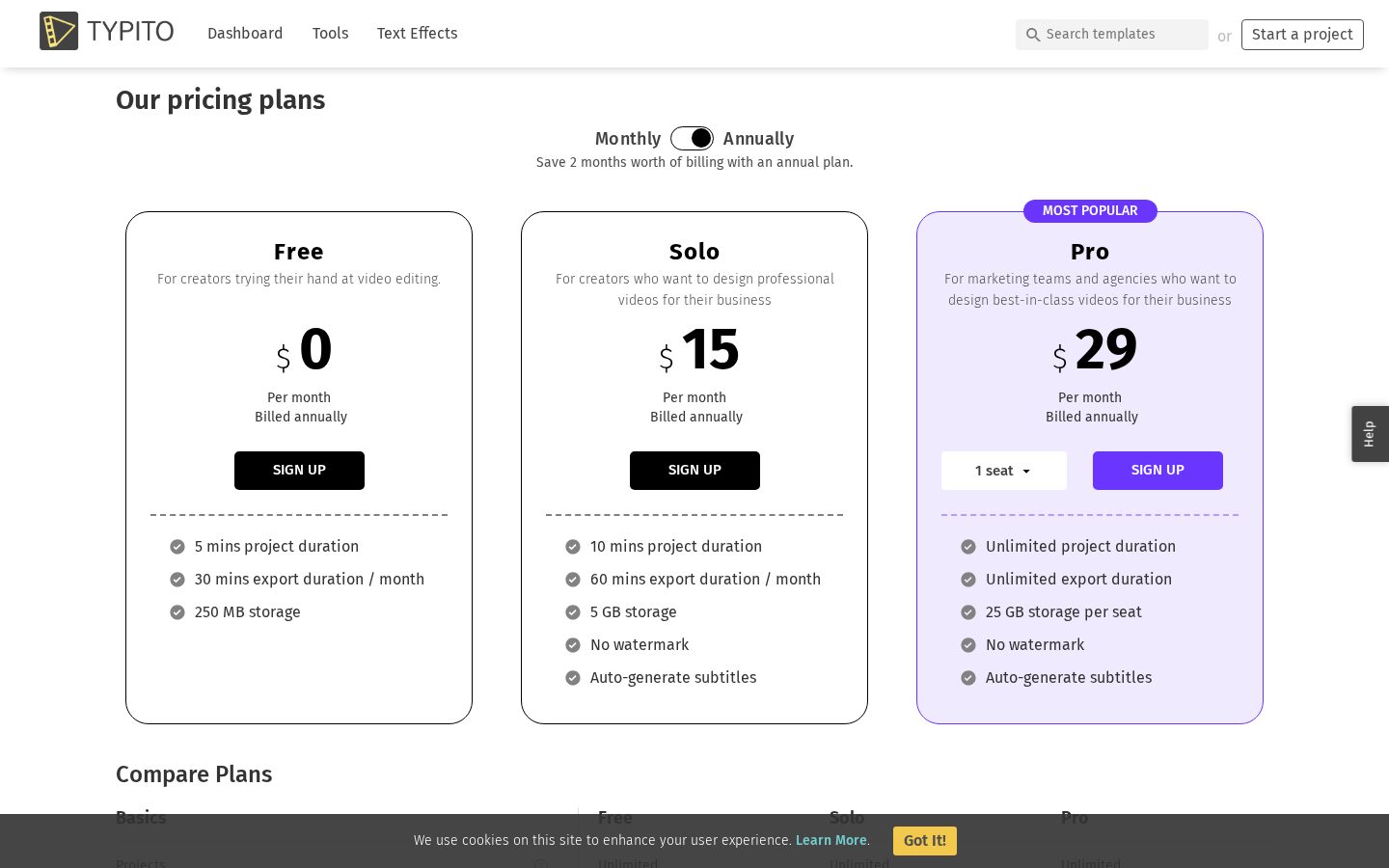 Typito Pricing